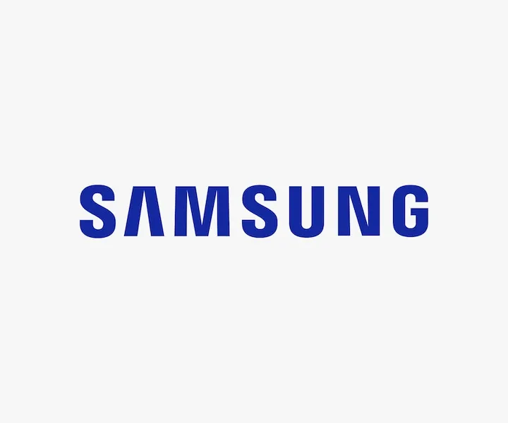 Logo Samsung trên nền màu đen, biểu tượng cho sự kiện Galaxy Unpacked tháng 7/2025