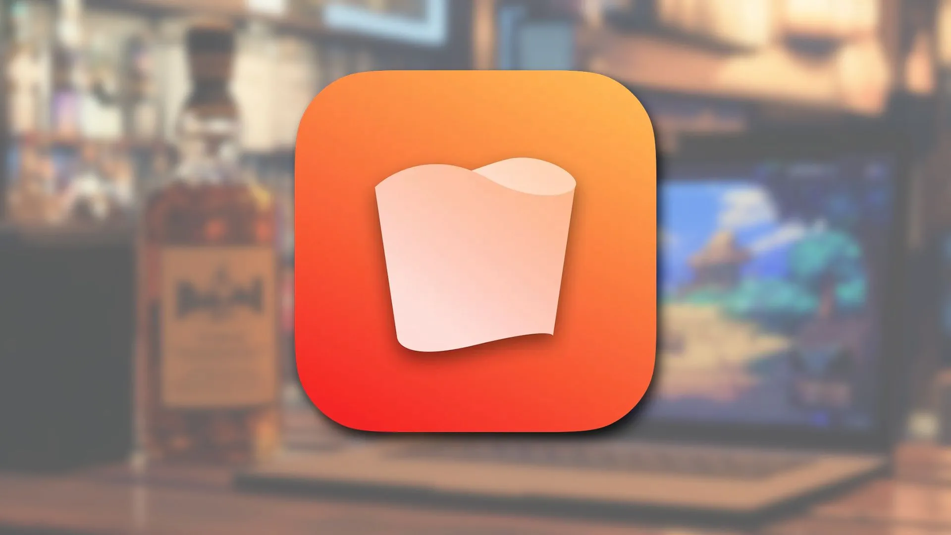 Logo ứng dụng Whisky cho macOS trên nền màu xanh