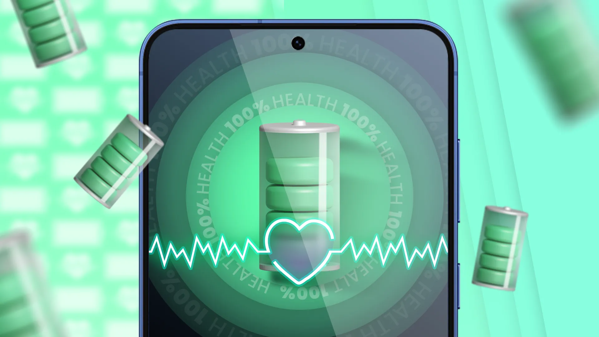 Màn hình điện thoại iPhone hiển thị sức khỏe pin đạt 100% khi mới sử dụng.