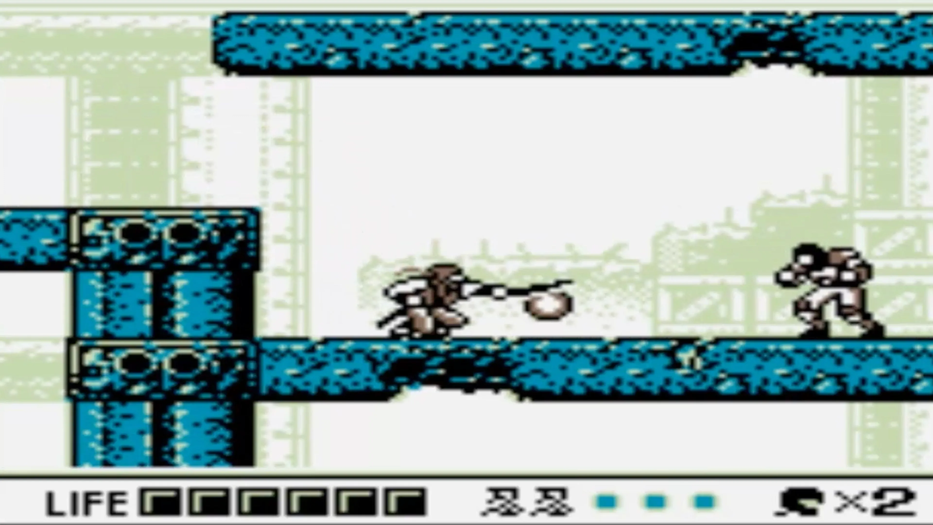 Màn hình gameplay của Ninja Gaiden Shadow với Ryu đang chiến đấu