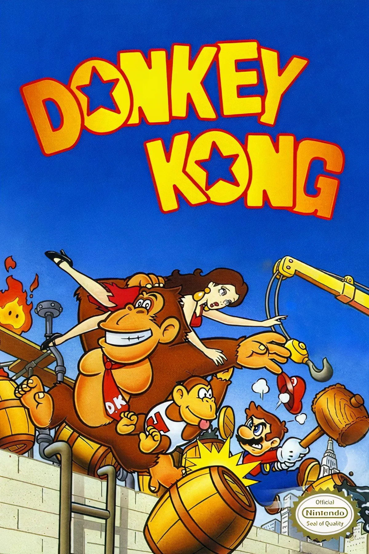 Mario nhảy trên đầu Donkey Kong trong tựa game Donkey Kong (1994) trên Game Boy