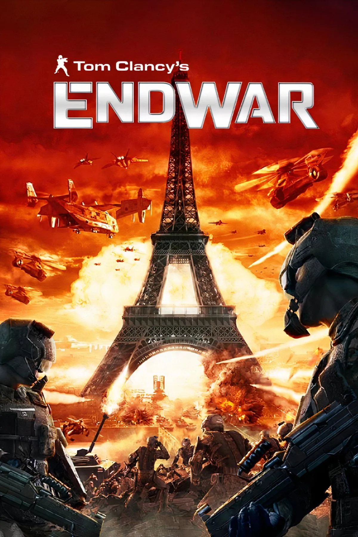 Người lính trong game Tom Clancy’s EndWar với giao diện chiến thuật, minh họa khả năng điều khiển bằng giọng nói.