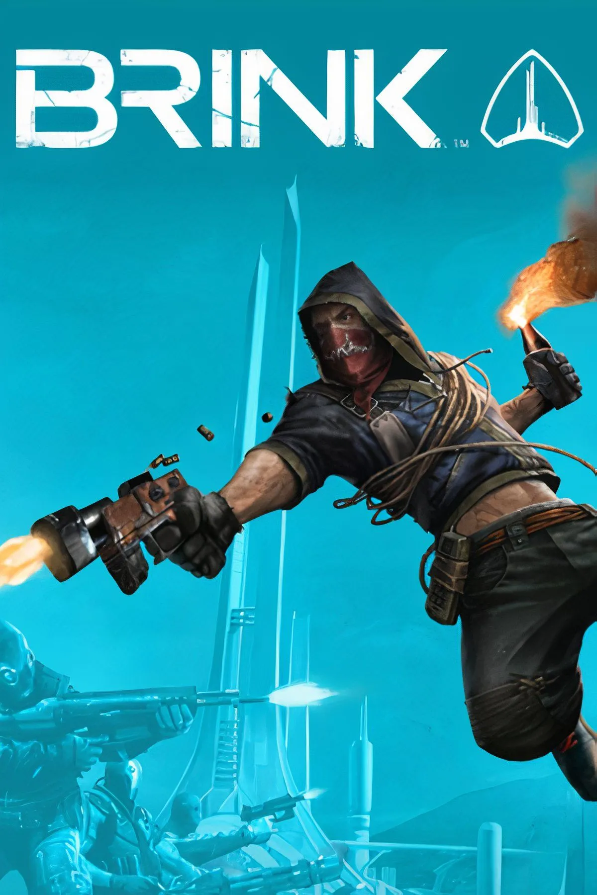 Nhân vật game Brink với trang bị hiện đại và khẩu súng trường, minh họa game bắn súng góc nhìn thứ nhất với nhiều lỗi khi ra mắt.