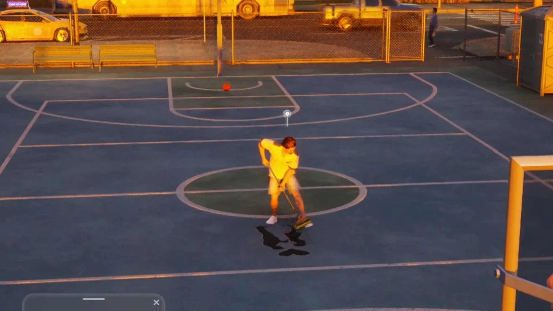 Nhân vật InZOI đang dọn dẹp một khu vực, minh họa tính năng công việc tương tác ngay trong game.