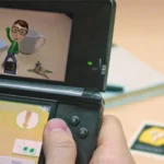 Nhân vật Mii đang tạo dáng trong trò chơi AR Games trên Nintendo 3DS, thể hiện khả năng thực tế tăng cường của máy