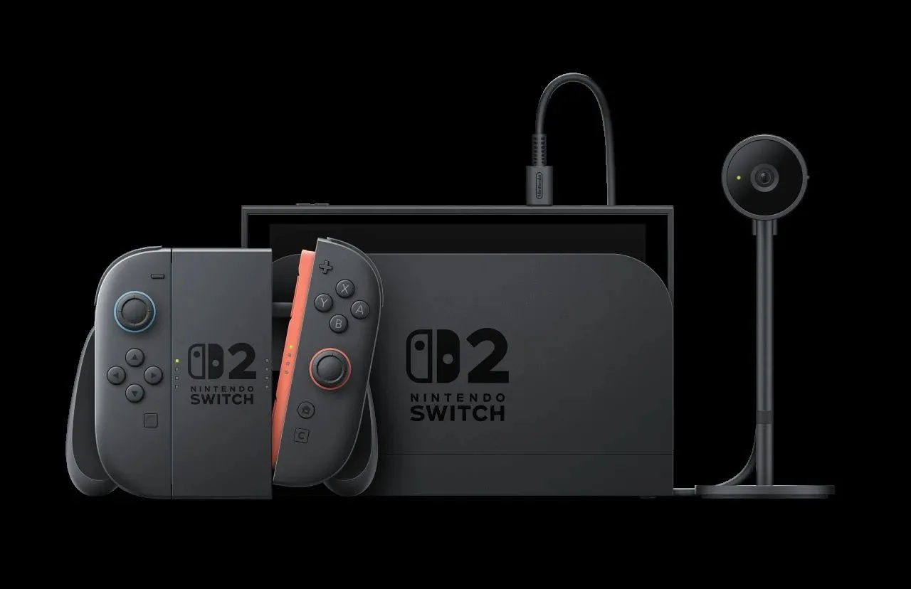 Nintendo Switch 2 kết hợp cùng phụ kiện Camera mới, cho phép người chơi thực hiện cuộc gọi video và các tính năng AI khác trong khi chơi game.