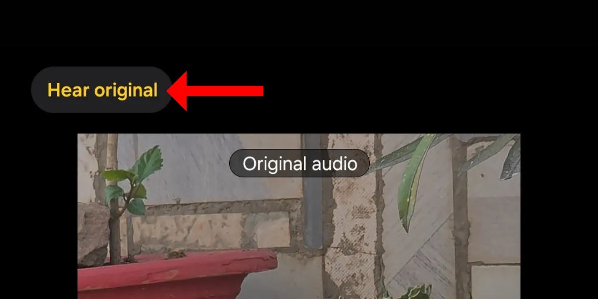 Nút &quot;Nghe bản gốc&quot; để so sánh hiệu quả xóa âm thanh trong tính năng Audio Eraser của Galaxy S25.