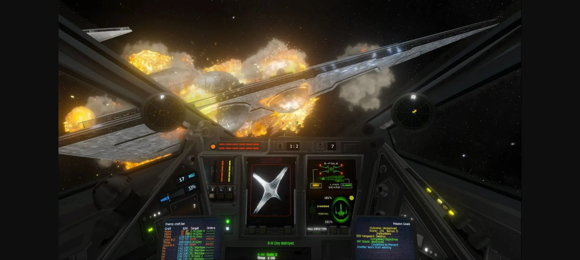 Phi thuyền chiến đấu được nâng cấp đồ họa trong Star Wars X-Wing Alliance.