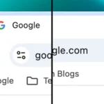So sánh giao diện Google Chrome với Compact Mode bật và tắt, minh họa sự thu gọn không gian hiển thị trên trình duyệt.