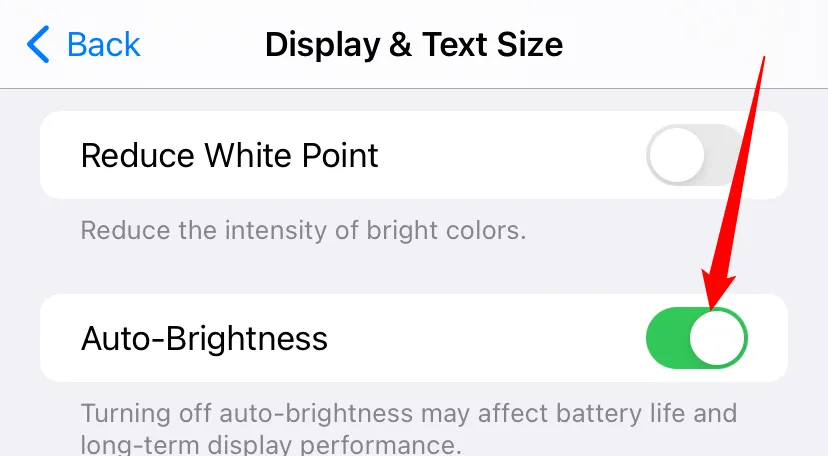 Tắt tùy chọn &quot;Độ sáng tự động&quot; (Auto-Brightness) trên iPhone