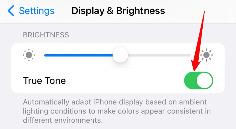 Tắt tùy chọn True Tone để màn hình iPhone không bị điều chỉnh màu sắc tự động