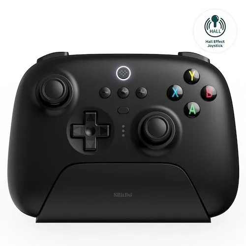 Tay cầm 8BitDo Ultimate 2.4G với công nghệ Hall Effect, cho trải nghiệm chơi game mượt mà và bền bỉ.