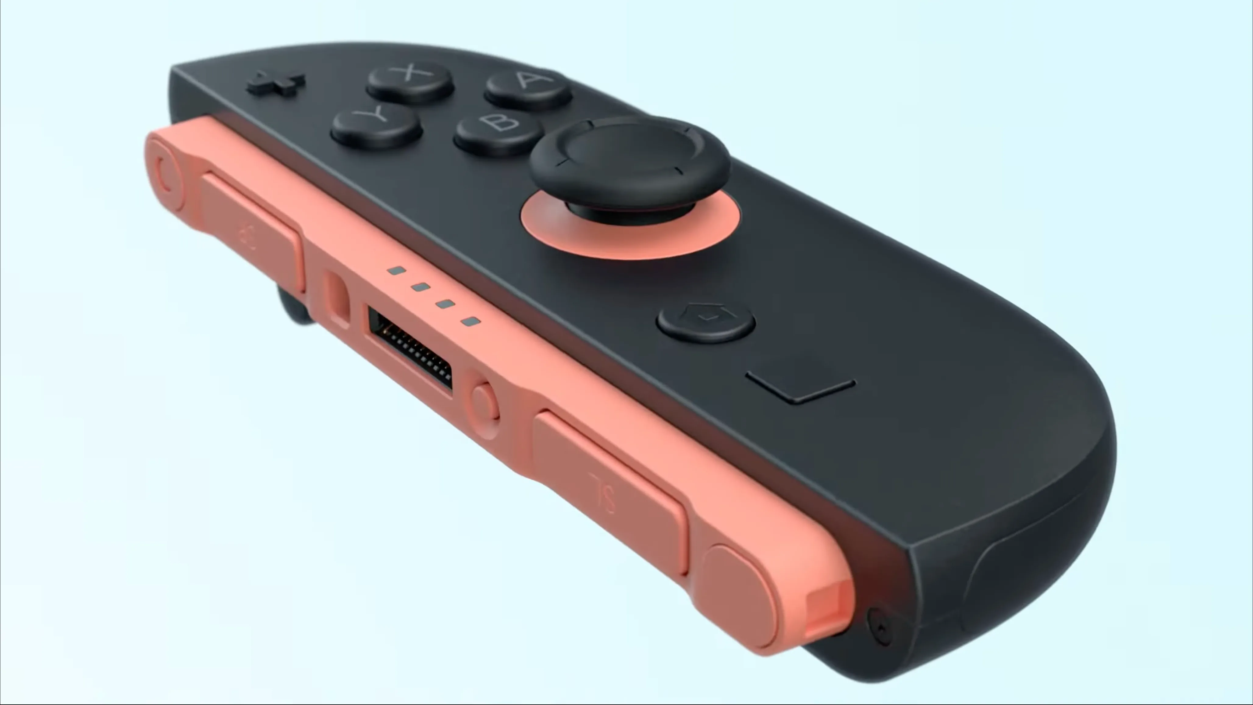 Tay cầm Joy-Con thế hệ mới của Nintendo Switch 2, thể hiện thiết kế cải tiến với cơ chế từ tính và các nút bấm lớn hơn.