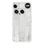 Thiết kế mặt lưng trong suốt của Nothing Phone (3) cho thấy các linh kiện bên trong và các miếng dán trang trí