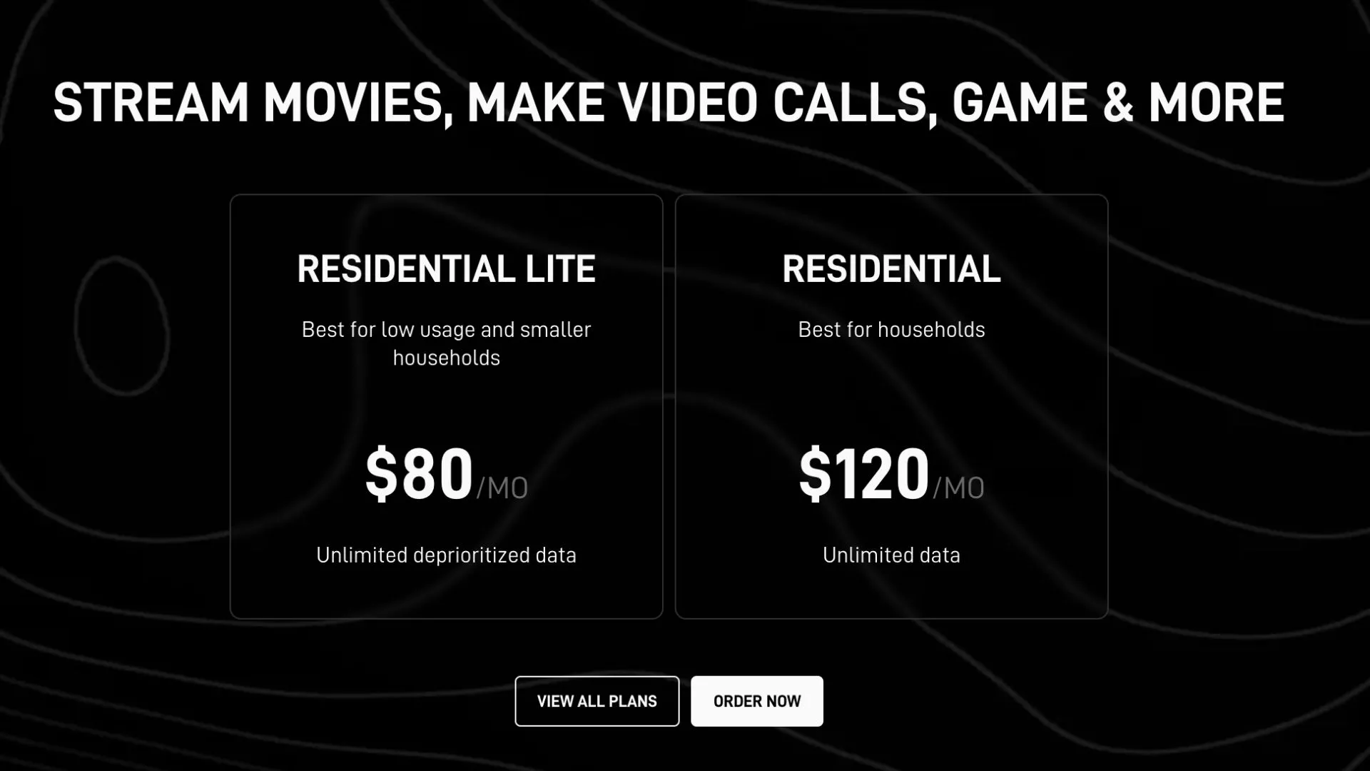 Thông báo chính thức về gói cước Starlink Residential Lite mới trên website Starlink, hiển thị các chi tiết về giá và tốc độ dành cho người dùng cá nhân.