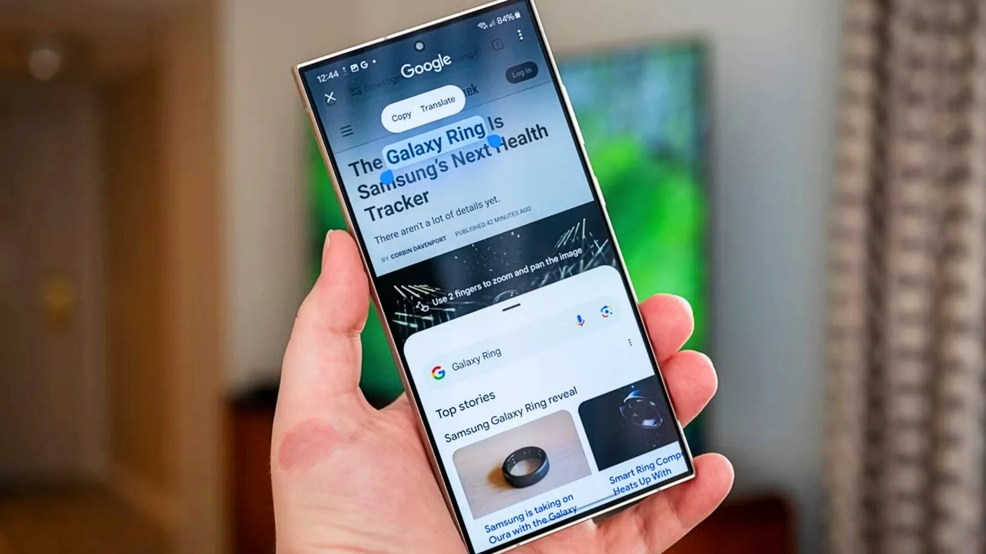 Tính năng Circle to Search của Google đang hoạt động trên Samsung Galaxy S24 Ultra