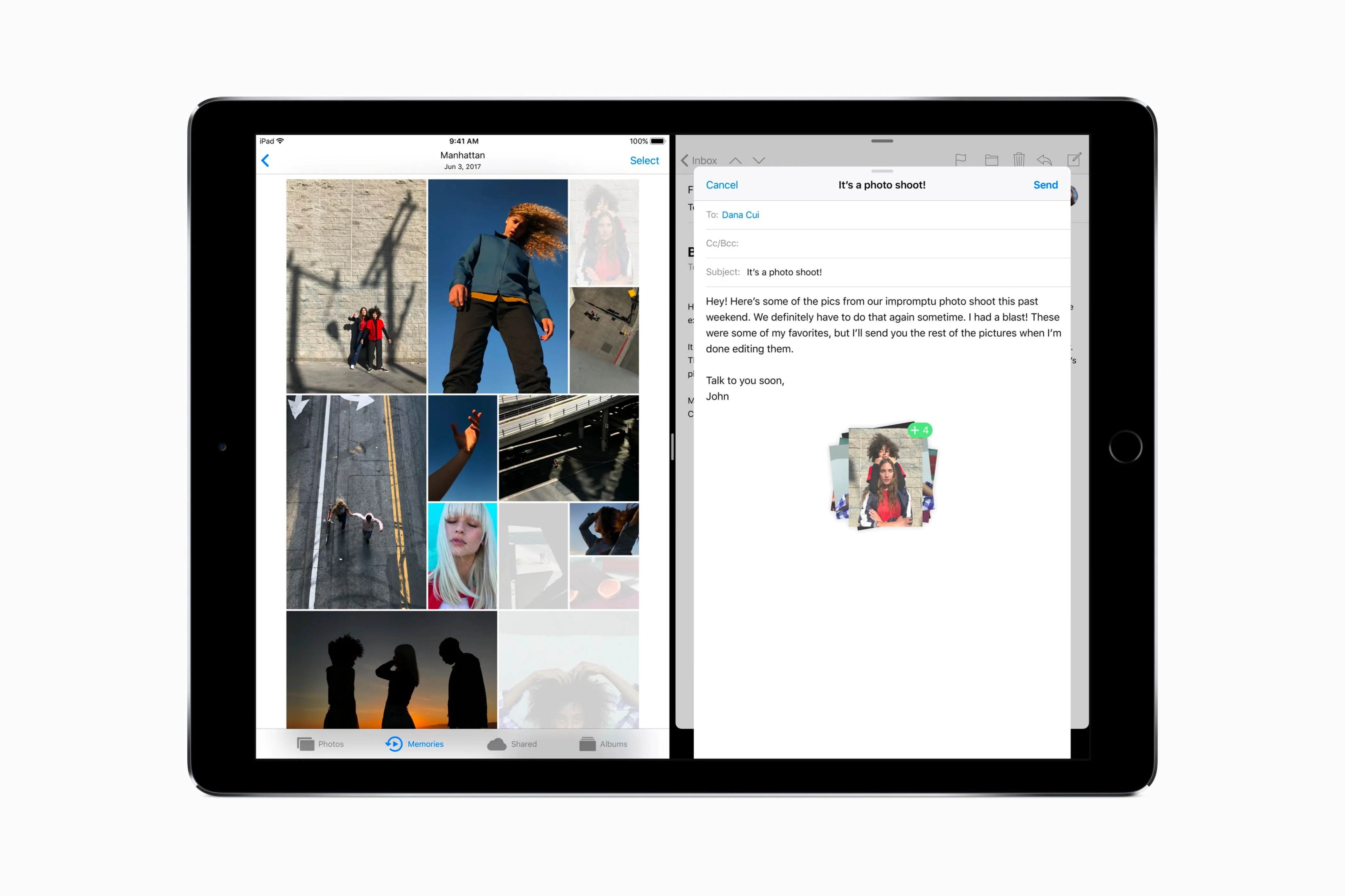 Tính năng kéo và thả tệp tin giữa các ứng dụng trên iPad chạy iOS 11.