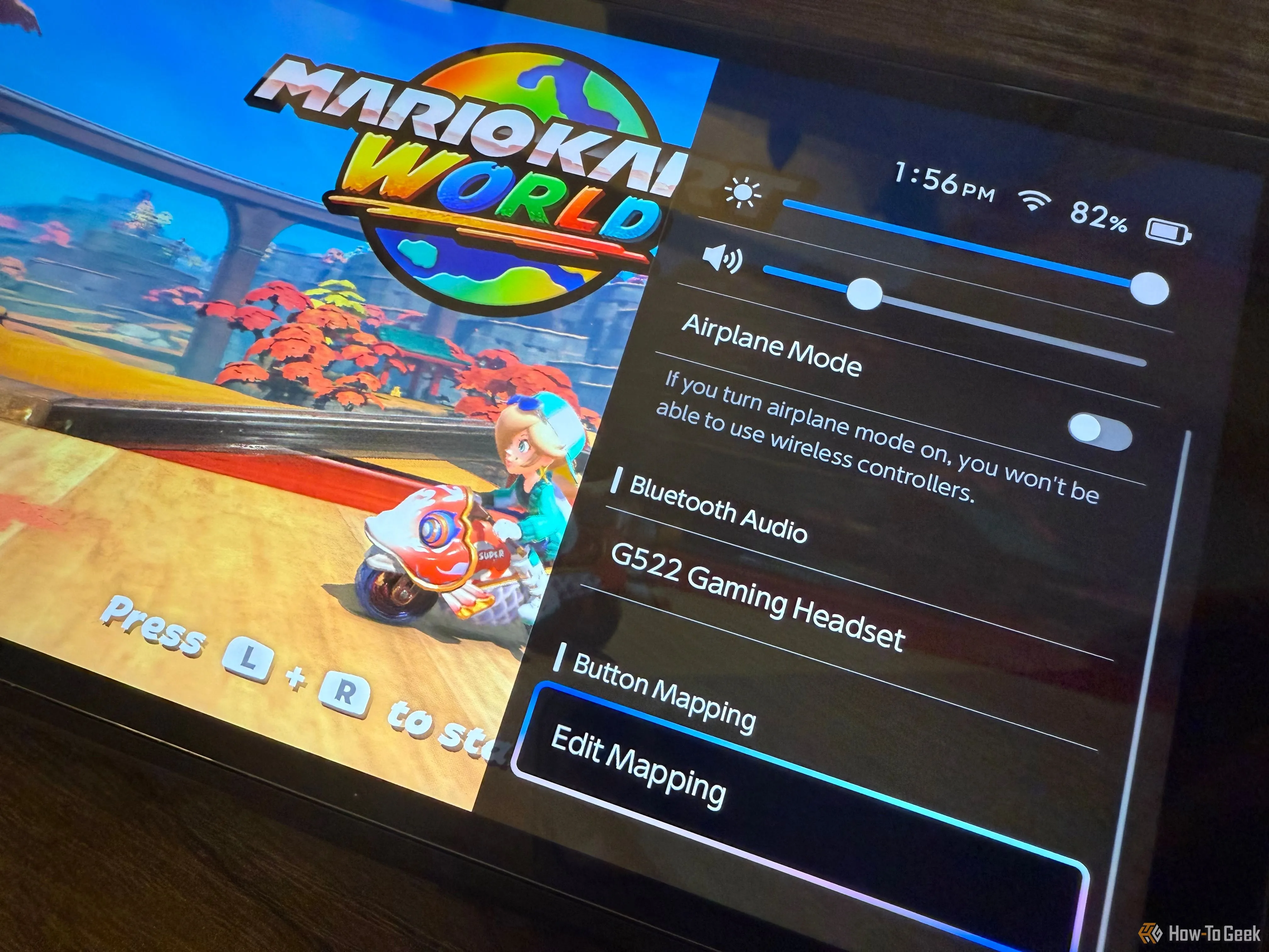 Tùy chọn Ánh xạ nút trong cài đặt nhanh trên Nintendo Switch 2, giúp truy cập nhanh các cấu hình tùy chỉnh tay cầm.