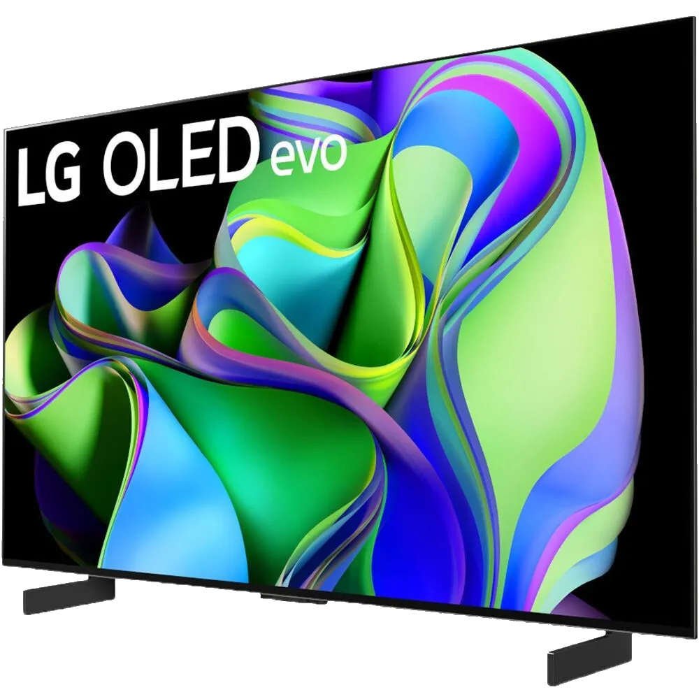 TV OLED LG C3 kích thước lớn với viền mỏng đang hiển thị hình ảnh rực rỡ.