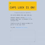 Video ghi lại màn hình website Global Capslock Key thể hiện hoạt động đồng bộ phím Caps Lock giữa các thiết bị.